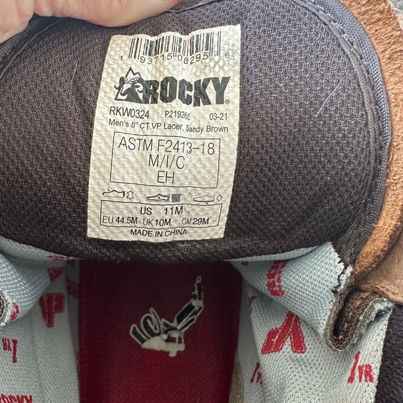 Rocky Original Ride Lacer Waterproof Western Boots for Men size 11 M - Picture 7 of 11